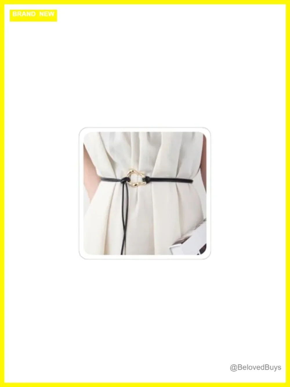 Faux Leather Rope Belt for Women, Adjustable Tie Waist Dress Belts